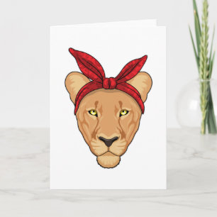 Cartão Leoa com Bandana