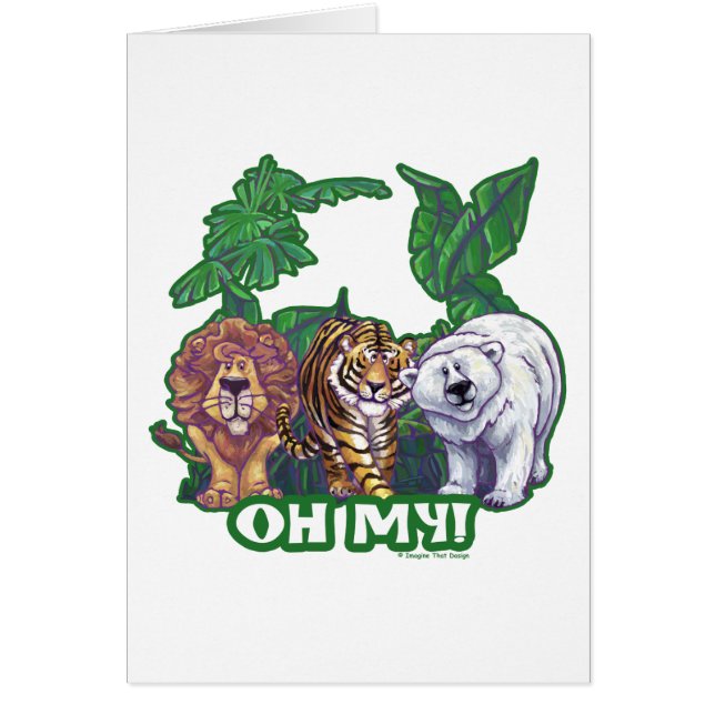 Cartão Leões Tigre Ursos Oh Meu (Frente)