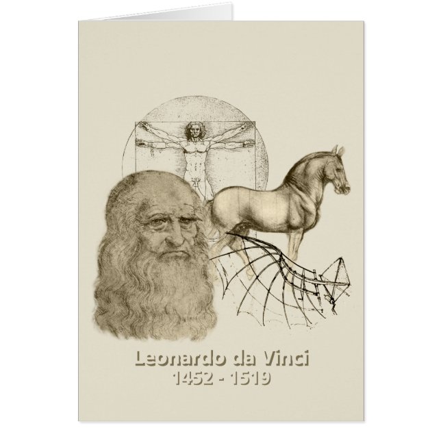 Cartão Leonardo da Vinci (Frente)