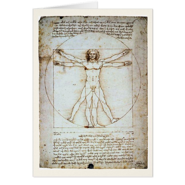 Cartão Leonardo da Vinci, c 1490 (Frente)