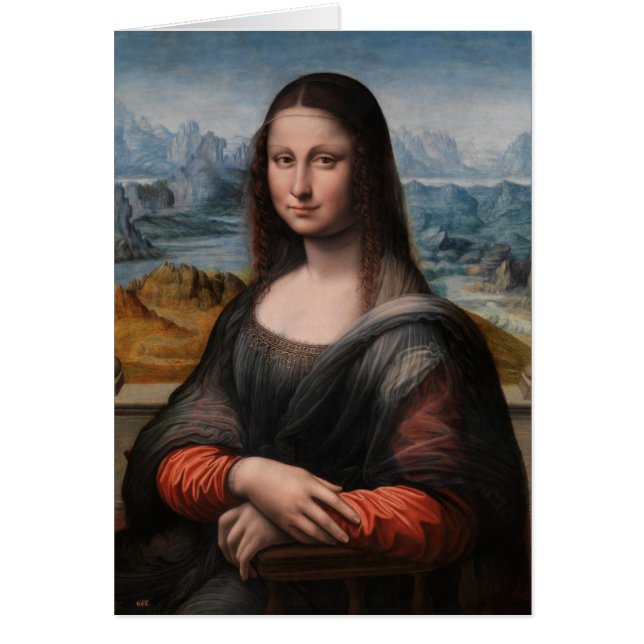 Cartão Leonardo da Vinci | Mona Lisa (Frente)