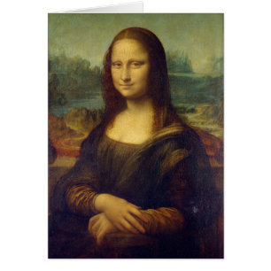 Cartão Leonardo Da Vinci, Mona Lisa, La Gioconda