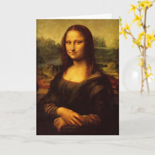 Cartão Leonardo Da Vinci Mona Lisa Pintura De Arte Bela