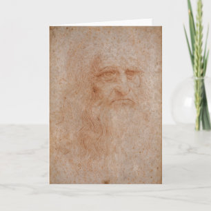 Cartão Leonardo Da Vinci, Presumido Autorretrato