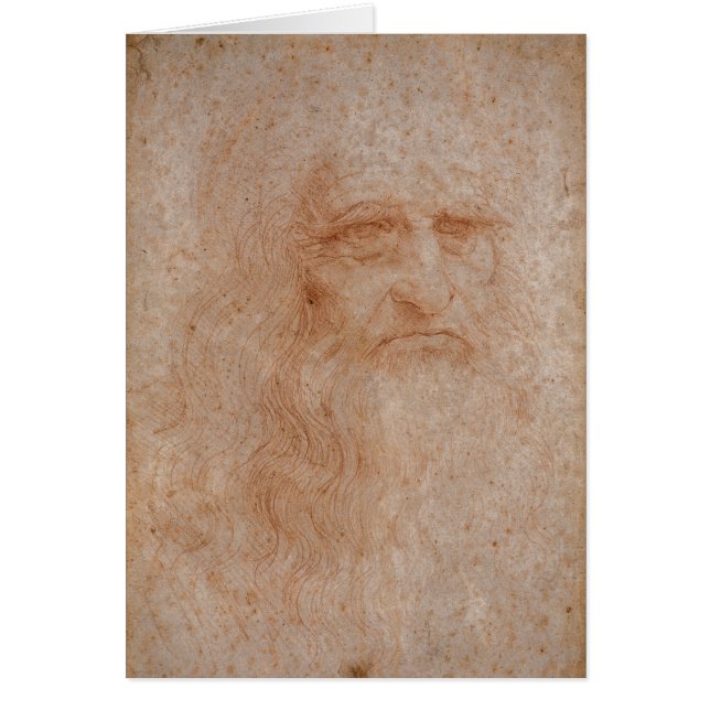 Cartão Leonardo Da Vinci, Presumido Autorretrato (Frente)