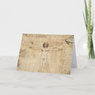 Cartão Leonardo Da Vinci The Vitruvian Man