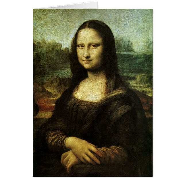 Cartão Leonardo da Vinci's Mona Lisa, Arte Renascentista (Frente)