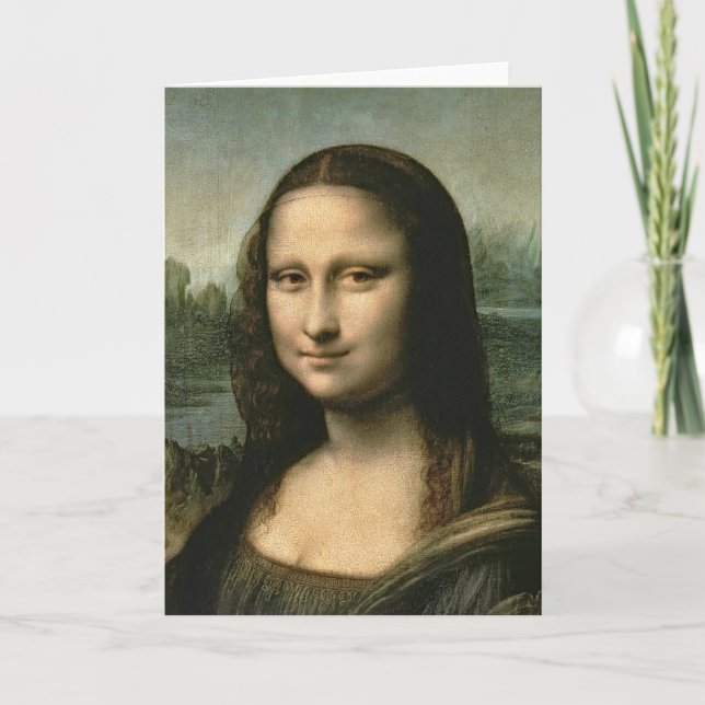 Cartão Leonardo Vinci | Mona Lisa, c.1503-6 (Frente)