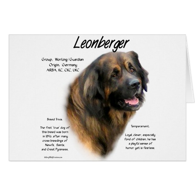 Cartão Leonberger History Design (Frente Horizontal)