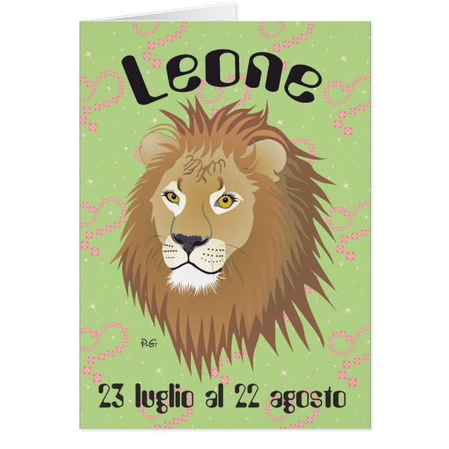Cartão Leone 23 luglio al 22 Biglietti d'auguri (Frente)