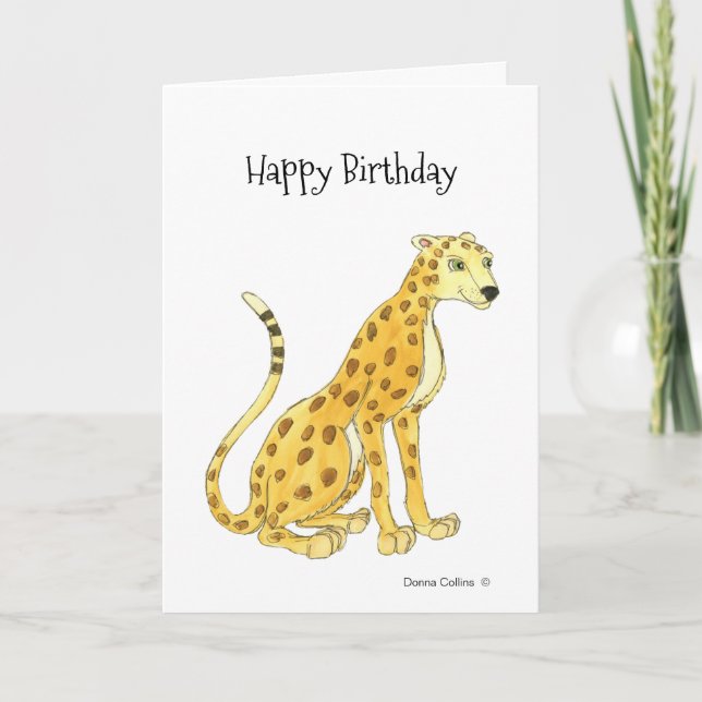 Cartão Leopard Birthday Card (Frente)