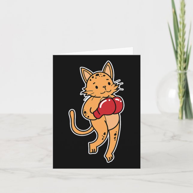 Cartão Leopard faz boxing (Frente)