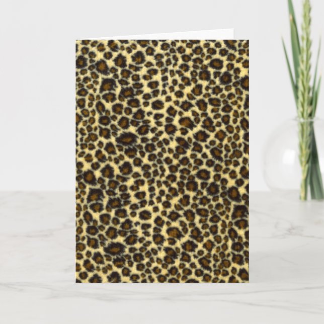 Cartão Leopard Print Greeting Card (Frente)