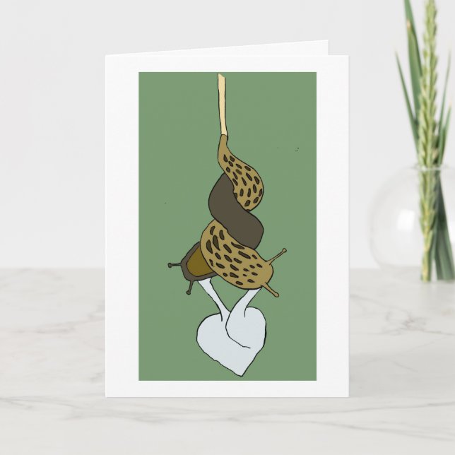 Cartão Leopard Slug Love Greeting Card (Frente)