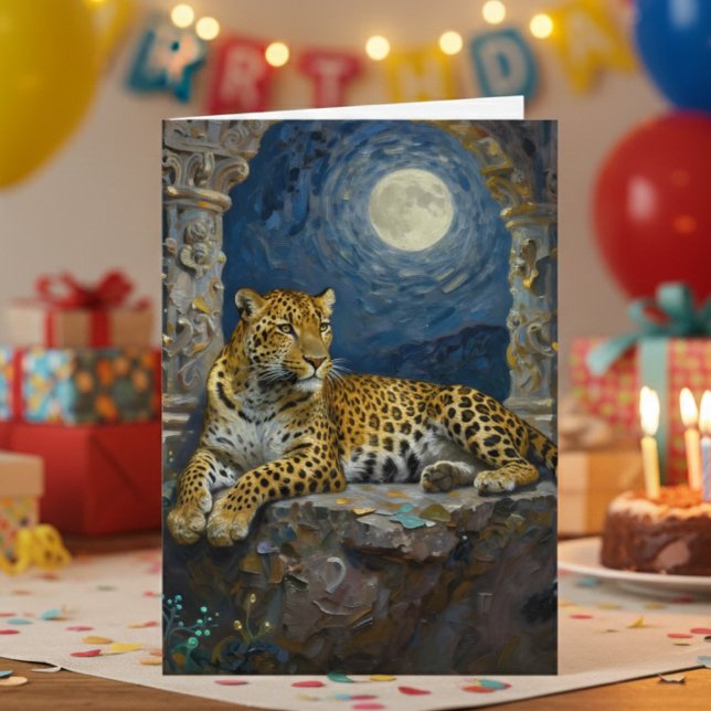 Cartão Leopard Themed Happy Birthday  (Criador carregado)
