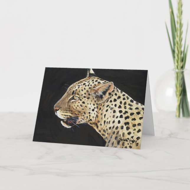 Cartão "Leopard" Willife Art Notecard (Frente)
