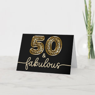 Cartão Leopardo Dourado 50 e Fabuloso Preto