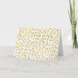 Cartão Leopardo Dourado, Brilho Dourado, Impressão Leopar
