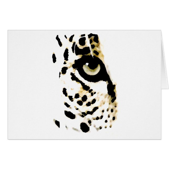 Cartão Leopardo Eye (Frente Horizontal)