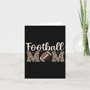 Cartão Leopardo Futebol Mãe Mulher Jogadora de futebol Mo