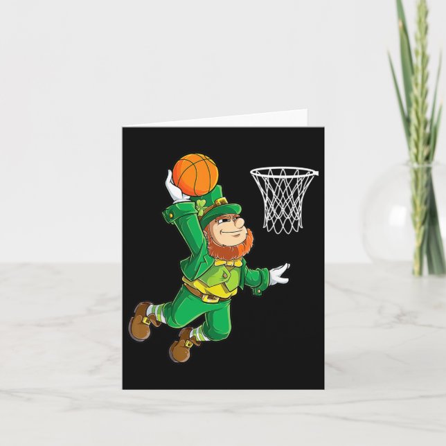 Cartão Leprechaun Bysketbyll Dunk Boys Me (Frente)