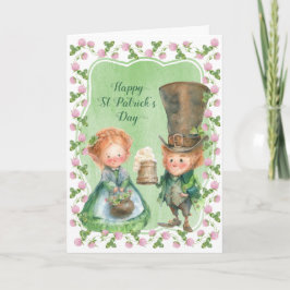 Cartão Leprechaun & Clover | DIA DE SÃO PATRÍCIO