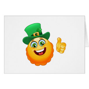 Cartão leprechaun emoji