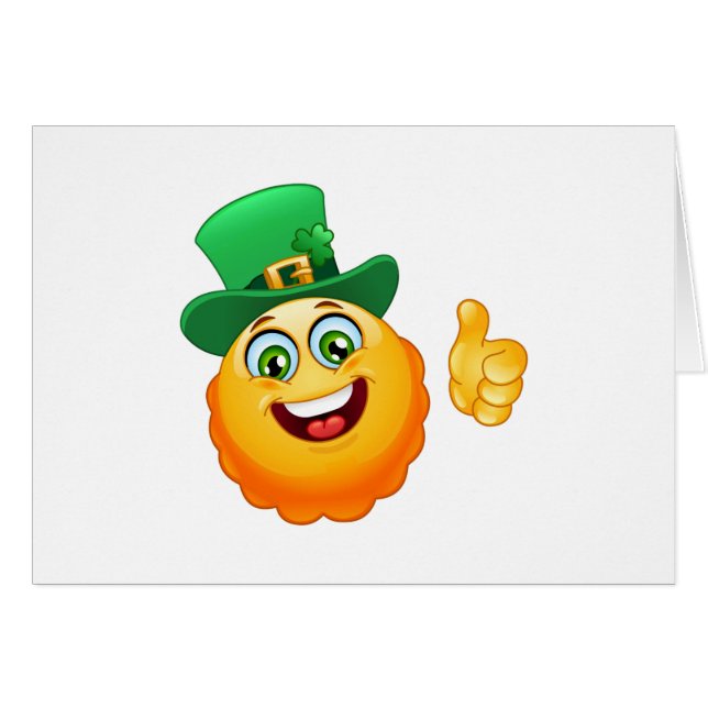Cartão leprechaun emoji (Frente Horizontal)