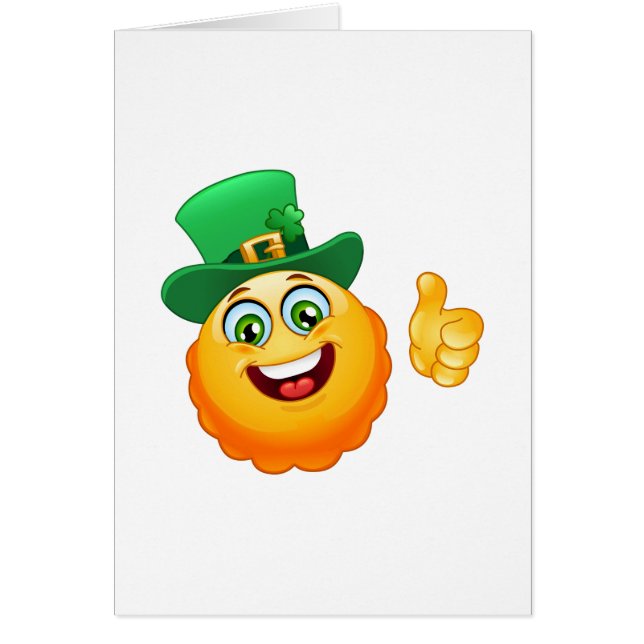 Cartão leprechaun emoji (Frente)