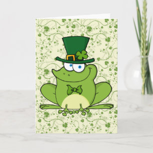 CARTÃO LEPRECHAUN FROG GREETING CARD