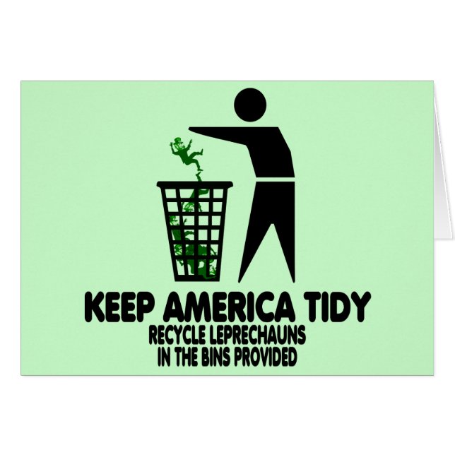 Cartão Leprechauns engraçados (Frente Horizontal)