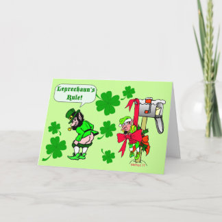 Cartão Leprechauns Rule St Pats