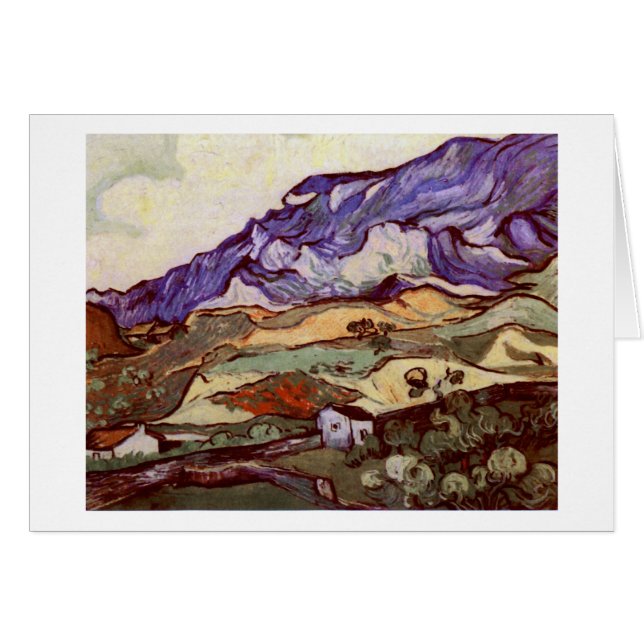 Cartão Les Alpilles (F724) Van Gogh Fine Art (Frente horizontal)