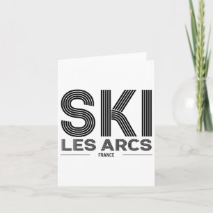 Cartão Les Arcs Ski Resort França Alps French Skiing Souv