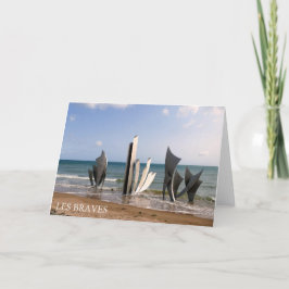 Cartão Les Braves Memorial, Normandia, França