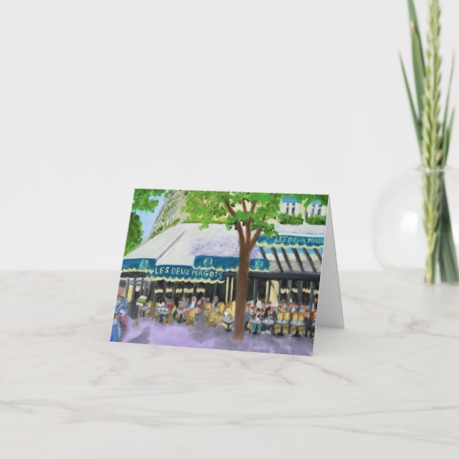 CARTÃO LES DEUX MAGOTS  PARIS NOTE CARD (Frente)