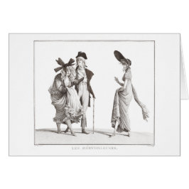 Cartão Les Mérveilleuses - vítimas do século XVIII da