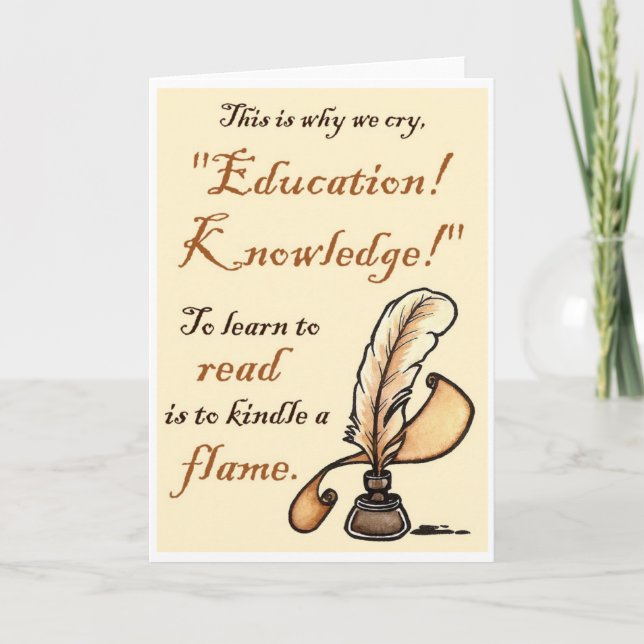 Cartão Les Misérables Love: Education Knowledge Note Card (Frente)