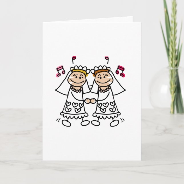 Cartão Lesbian First Dance (Frente)