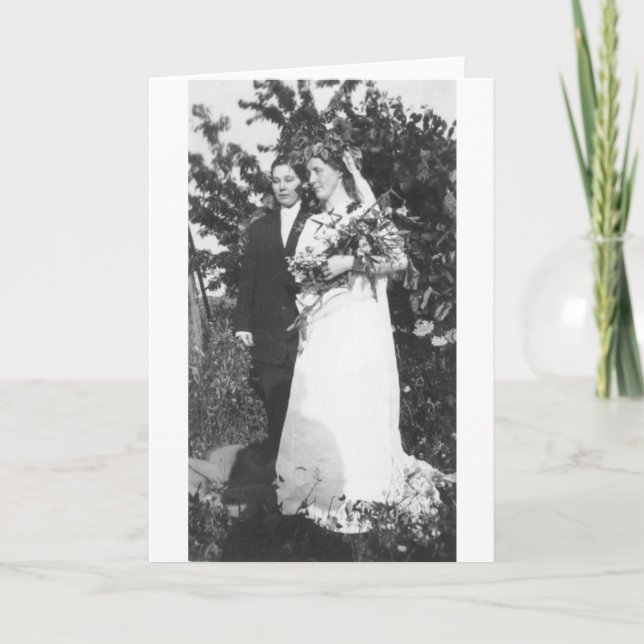 Cartão Lesbian Wedding Circa 1920 (Frente)