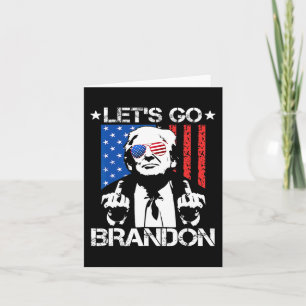 Cartão Let#39;s Go Brandon Pro Trump 2024 Flag Anti Joe B