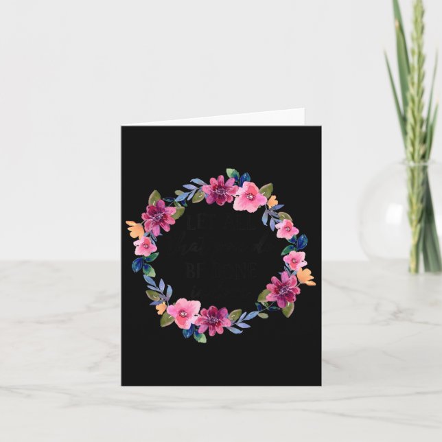 Cartão Let All That You Do Be Done In Love Motivational Q (Frente)