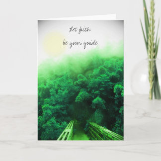 Cartão "Let Faith Be Your Guide" Card - Bamboo Forest