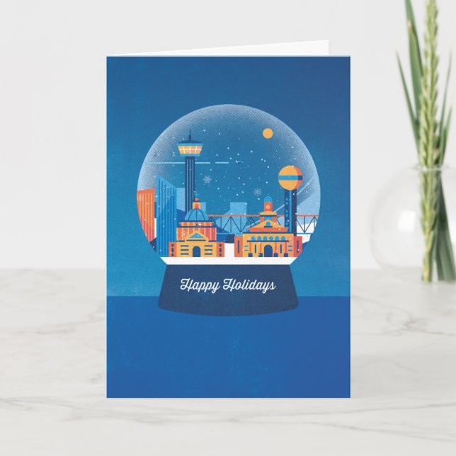 Cartão Let It Snow (Globe) Greeting Card (Frente)