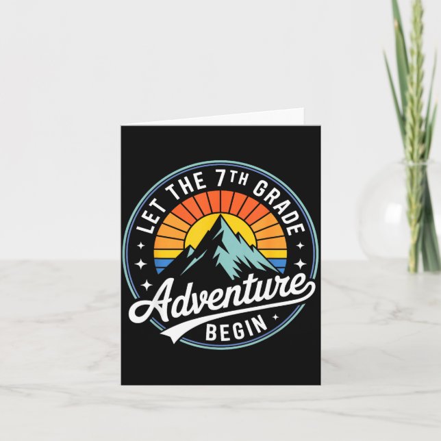 Cartão Let The 7th Grade Adventure Begin Back To School S (Frente)
