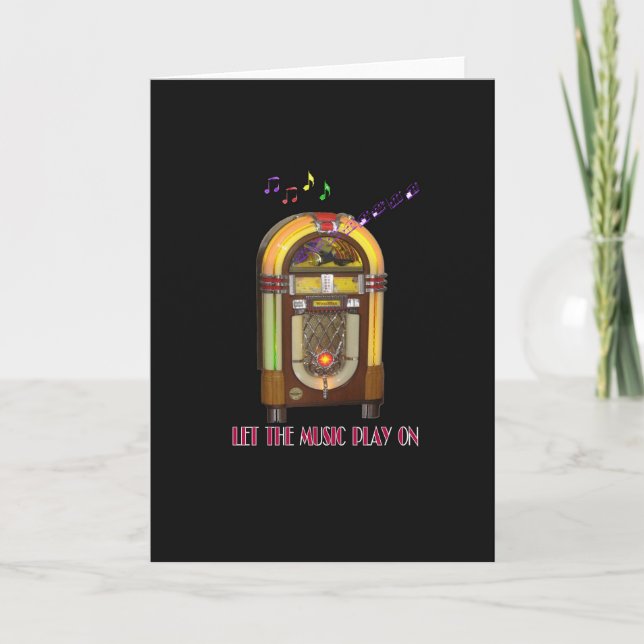 CARTÃO LET THE MUSIC PLAY ON JUKEBOX GREETING CARD (Frente)