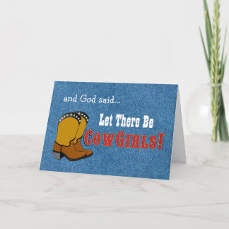 Cartão Let There Be Cowgirls Birthday Card.