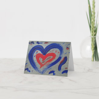Cartão Let your heart shine note card - silver blue