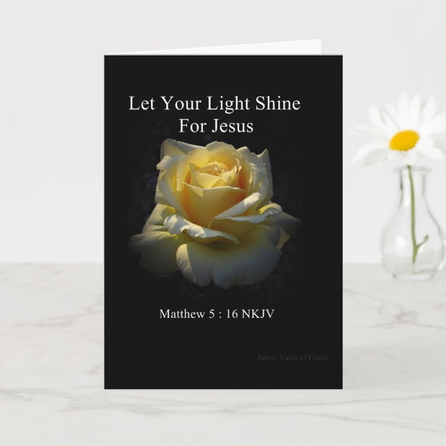 Cartão Let Your Light Shine Faith Card  (Planta pequena)