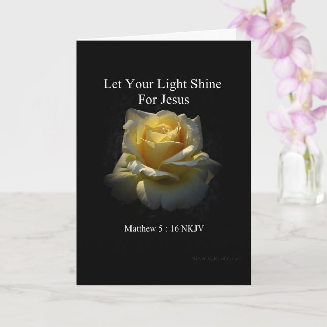 Cartão Let Your Light Shine Faith Card by Stan (Orquídea)